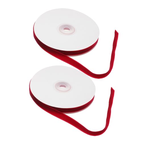 Elegantes Samtband – 2 Rollen dunkelrot, 910 cm für kreative Verpackungen und Blumendekorationen Elegantes Samtband – 2 Rollen dunkelrot, 910 cm für kreative Verpackungen und Blumendekorationen von Jojomis