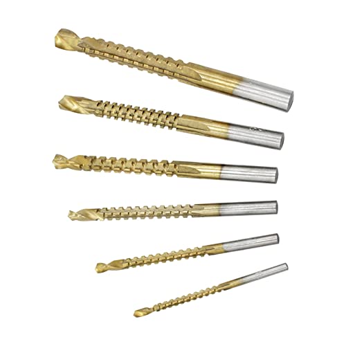HSS-Spiralbohrer-Set, Sechskantschaft für Holz, Metalllegierung, Heimwerker-Projekte, 6 Stück von Jojomis