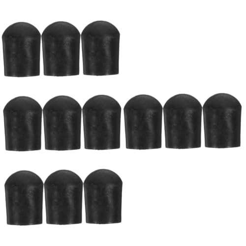 Jojomis 12 Stück Cello-Endstiftspitzen, Ersatz-Endstift-Stopper, Gummi-Endstift-Protektoren für Cello-Zubehör, langlebige Cello-Teile in Schwarz von Jojomis