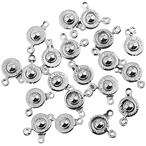 Jojomis 20 Stück runde Metallperlen Schnappverschluss Verschluss Verschluss Verschluss für Armband DIY Jojomis 20 Stück runde Metallperlen Schnappverschluss Verschluss Verschluss Verschluss für Armband DIY von Jojomis