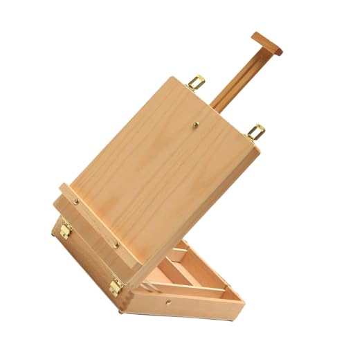 Jojomis Holz-Tischstaffelei mit Aufbewahrungsbox – Tragbare Desktop-Skizzenbox mit verstellbaren Winkeln, Kunstbedarf-Organizer zum Malen, Zeichnen, Skizzieren Jojomis Holz-Tischstaffelei mit Aufbewahrungsbox – Tragbare Desktop-Skizzenbox mit verstellbaren Winkeln, Kunstbedarf-Organizer zum Malen, Zeichnen, Skizzieren von Jojomis