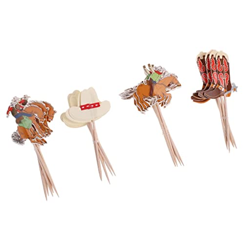 Jojomis Set mit 24 Cupcake-Aufsätzen, Cowboy-Motiv, Kuchendekoration, Babyparty, Party-Dekoration Jojomis Set mit 24 Cupcake-Aufsätzen, Cowboy-Motiv, Kuchendekoration, Babyparty, Party-Dekoration von Jojomis