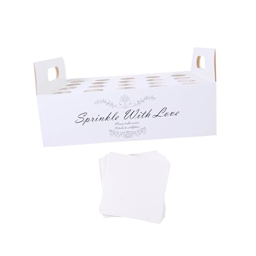 Konfetti-Zapfen-Ständer mit Papierkegeln, Hochzeitskonfetti-Kegelhalter für Party-Dekorationen und Tafelaufsätze, 20 Löcher, Weiß von Jojomis
