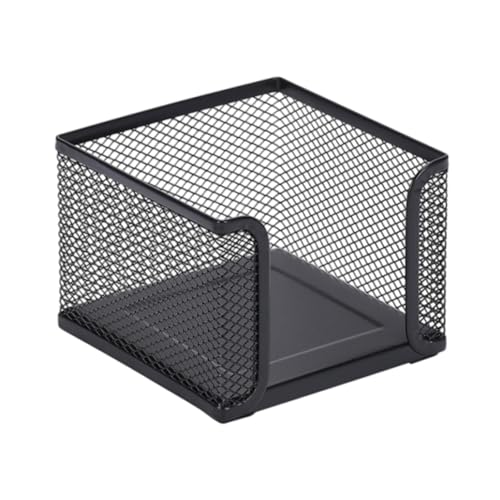 Memohalter aus Netzstoff, stabiler Post-Notiz-Halter, Haftnotizen, Organizer für Büro, Schreibtisch, Geschäftstreffen, Konferenztische, 10,5 x 10,5 x 8 cm von Jojomis