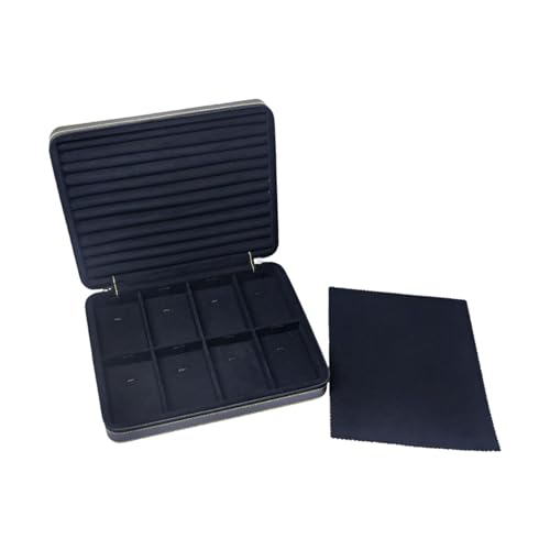 Schmucketui mit Reißverschluss, PU-Leder, Schmuck-Organizer für Ringe, Ohrringe, Halsketten, Reise-Schmuckschatulle für Damen, Schwarz Schmucketui mit Reißverschluss, PU-Leder, Schmuck-Organizer für Ringe, Ohrringe, Halsketten, Reise-Schmuckschatulle für Damen, Schwarz von Jojomis