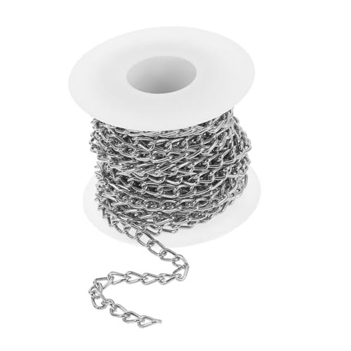 Silberfarbene Aluminium-Schmuckkette für selbstgemachte Halsketten, Armbänder, 44,9 cm lange Kette für handgefertigten Schmuck von Jojomis