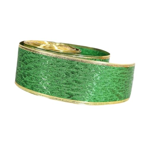 St. Patrick's Day Band mit goldenem Rand, 10 m Länge, grünes Geschenkband aus Stoff, für Party-Dekorationen, DIY-Girlanden, Blumenherstellung und Bastelprojekte St. Patrick's Day Band mit goldenem Rand, 10 m Länge, grünes Geschenkband aus Stoff, für Party-Dekorationen, DIY-Girlanden, Blumenherstellung und Bastelprojekte von Jojomis
