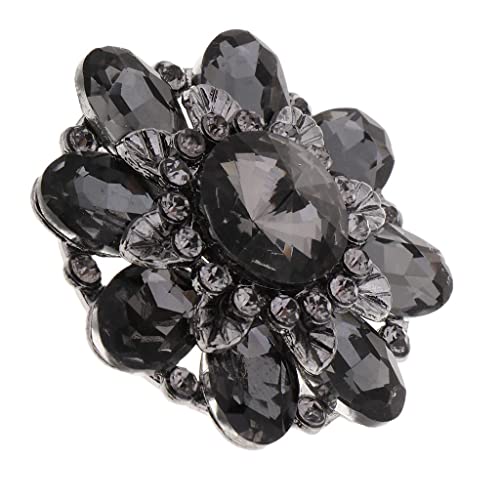 Strass-Schaftknöpfe für dekoratives Nähzubehör, schwarz, 4,6 cm von Jojomis