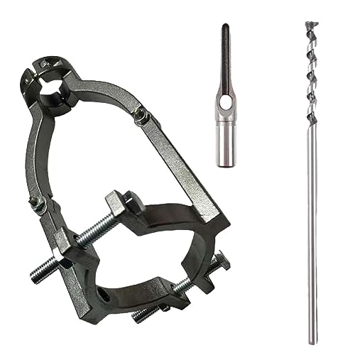 Vierkantlochbohrer Set mit 5 Reduzierhülsen, Stahl Zapfenkonverter für Bohrmaschine, 18 cm Länge, für Holzbearbeitung, Möbelbau- Stil B- Silber Grau von Jojomis