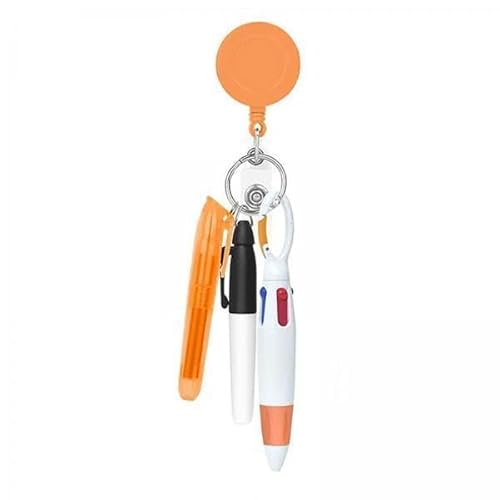 jojomis 3 x Krankenschwester-Stift mit einziehbarem Halter und Schlüsselanhänger für das Büro, mehrfarbiges Kugelschreiber-Set mit Ausweis-Clip für medizinisches Fachpersonal jojomis 3 x Krankenschwester-Stift mit einziehbarem Halter und Schlüsselanhänger für das Büro, mehrfarbiges Kugelschreiber-Set mit Ausweis-Clip für medizinisches Fachpersonal von Jojomis