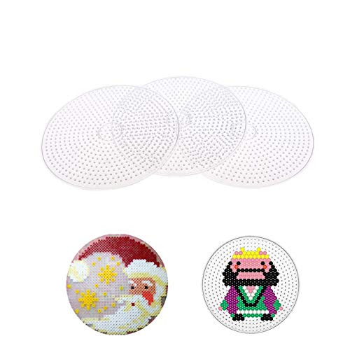 jojomis Perler Transparent Kunststoff Perlen, 5 mm, große, runde Sicherungsperlen, 3er Set, zum Basteln und Kinderspielzeug von Jojomis