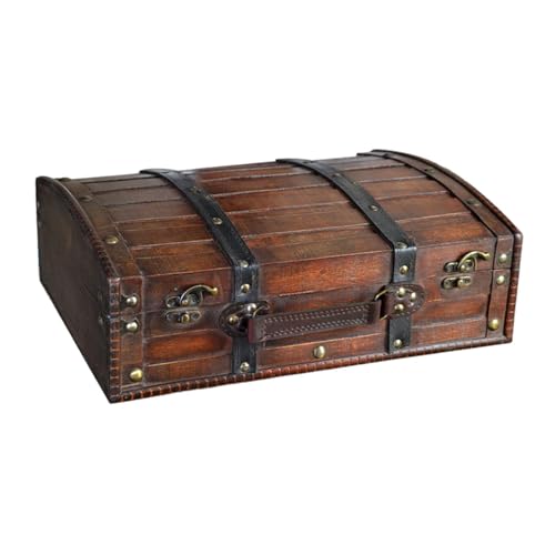 jojomis Vintage-Schmuckschatulle aus Holz, Sammlerstück, Schmuckkästchen für Halsketten, Ohrringe, Armbänder, dekorative Schatztruhe für Zuhause, Einkaufszentrum jojomis Vintage-Schmuckschatulle aus Holz, Sammlerstück, Schmuckkästchen für Halsketten, Ohrringe, Armbänder, dekorative Schatztruhe für Zuhause, Einkaufszentrum von Jojomis