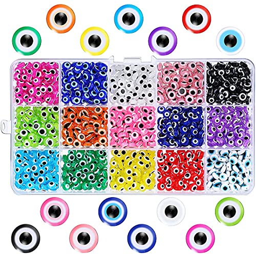 450pcs 15 Farbe böse Augenperlen Set Großhandel böse Augenperlen Bulk gemischte Farbe BöseS Augen Perlen DIY Handgemachte Perlen Charme Harz für Armbänder Halskette Schmuck Handwerk machen(FARBE) 450pcs 15 Farbe böse Augenperlen Set Großhandel böse Augenperlen Bulk gemischte Farbe BöseS Augen Perlen DIY Handgemachte Perlen Charme Harz für Armbänder Halskette Schmuck Handwerk machen(FARBE) von Jokapy