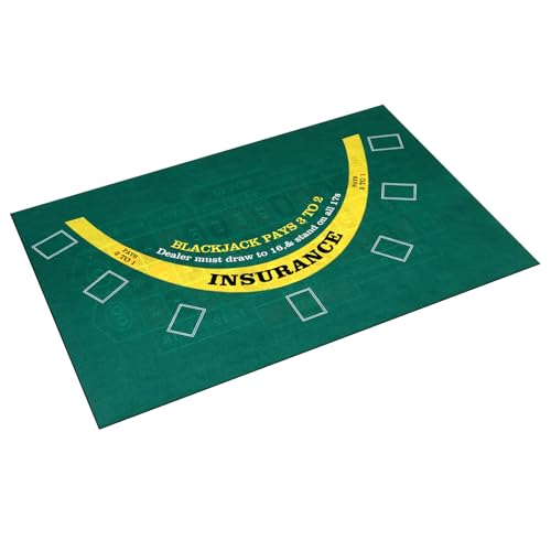 Jokapy Game Table Cover Card Table Pad Doppelseiten Poker Pad Anti-Slip Matte Soft Game Matte für Pokerkarten Spiel Blackjack und Roulette(Roulette + Blackjack) von Jokapy