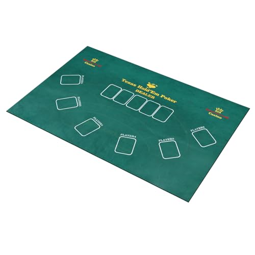 Jokapy Game Table Cover Card Table Pad Doppelseiten Poker Pad Anti-Slip Matte Soft Game Matte für Pokerkarten Spiel Blackjack und Roulette(Texas Hold'em + Baccarat) von Jokapy