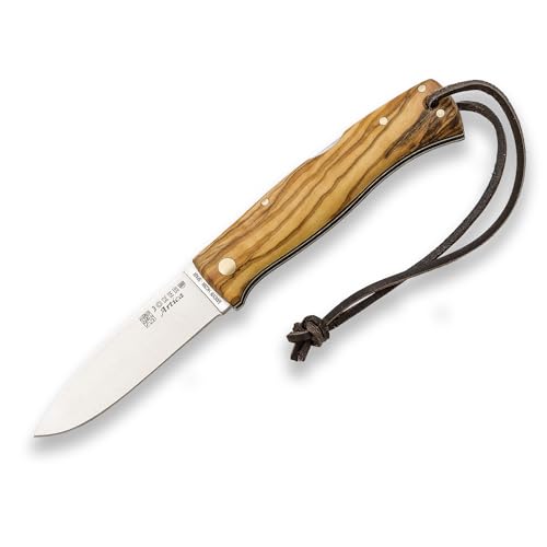 Joker Bushcraft-Messer ARTICA NO156 mit Olivenholzgriffen, 8 cm 14c28n Klinge, Angel-, Jagd-, Camping- und Wanderausrüstung Joker Bushcraft-Messer ARTICA NO156 mit Olivenholzgriffen, 8 cm 14c28n Klinge, Angel-, Jagd-, Camping- und Wanderausrüstung von Joker