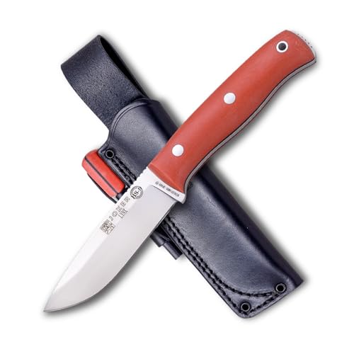 Joker Bushcraft Messer Lynx CN111-P Griff Micarta Canvas Orange, Gürtelmesser mit Klinge 10,5 cm aus Böhler N695, Lederscheide schwarz, Werkzeug zum Angeln, Jagen, Camping und Wandern Joker Bushcraft Messer Lynx CN111-P Griff Micarta Canvas Orange, Gürtelmesser mit Klinge 10,5 cm aus Böhler N695, Lederscheide schwarz, Werkzeug zum Angeln, Jagen, Camping und Wandern von Joker