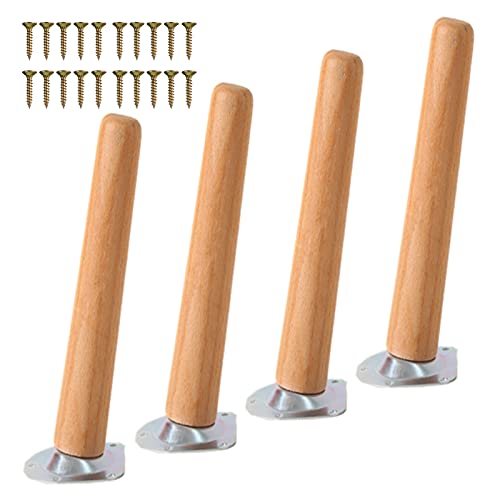 Möbelbeine Holz, Sofabeine, Tischbeine, Schrankbeine, Schräge Möbelersatzfüße Mit Montageplatten, Schrauben Und Anti-rutsch-Pads, Tischfüße, Möbelfüsse 4 Stück,Wooden-70cm/27.56in Möbelbeine Holz, Sofabeine, Tischbeine, Schrankbeine, Schräge Möbelersatzfüße Mit Montageplatten, Schrauben Und Anti-rutsch-Pads, Tischfüße, Möbelfüsse 4 Stück,Wooden-70cm/27.56in von Jolan