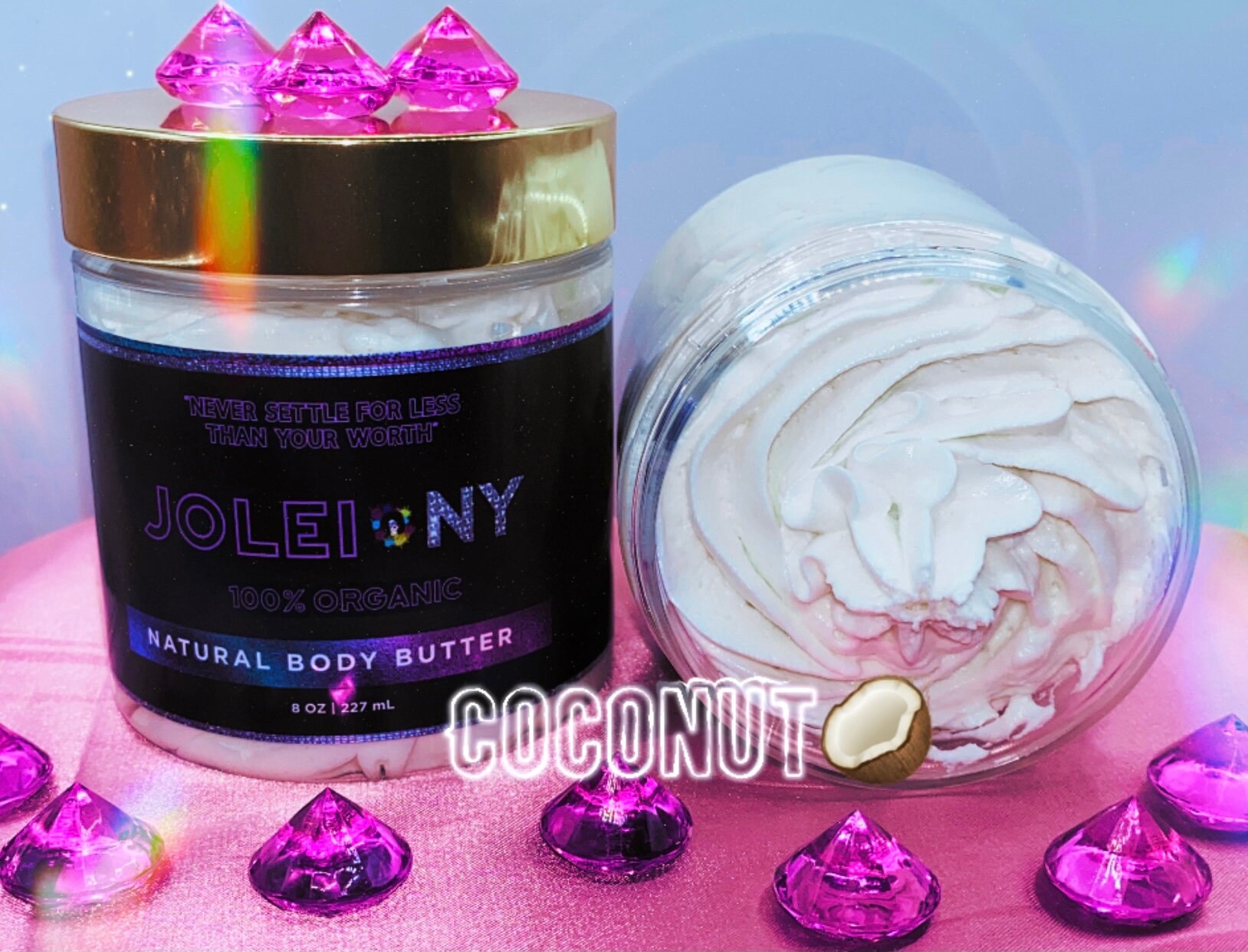 Kokosnuss Body Butter - Whipped Shea Mango Kokum Schimmernde Körperbutter Luxuriöse Kokosnuss Body Butter - Whipped Shea Mango Kokum Schimmernde Körperbutter Luxuriöse von JoleiNYShop