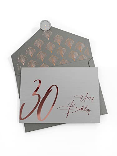 Joli Coon 30 Happy Birthday Klappkarte mit Kuvert und Wachs-Siegel - Geburtstagskarte 30 von Joli Coon