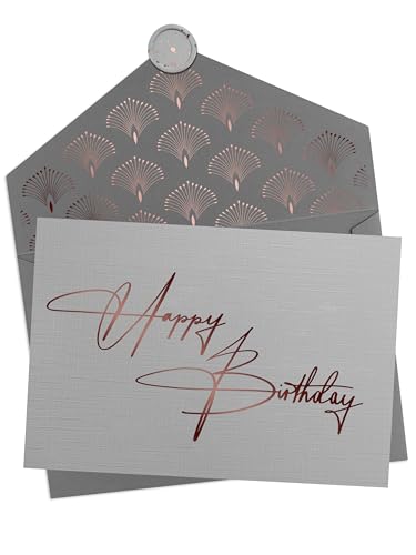 Joli Coon Geburtstagskarte - Happy Birthday - Edle Klappkarte mit Kuvert und Wachssiegel von Joli Coon