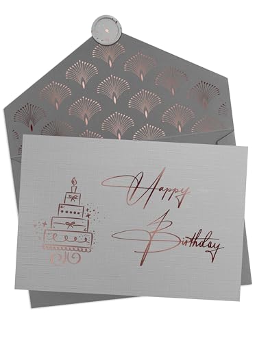 Joli Coon Geburtstagskarte - Happy Birthday GREY Klappkarte mit Kuvert und Wachssiegel Joli Coon Geburtstagskarte - Happy Birthday GREY Klappkarte mit Kuvert und Wachssiegel von Joli Coon