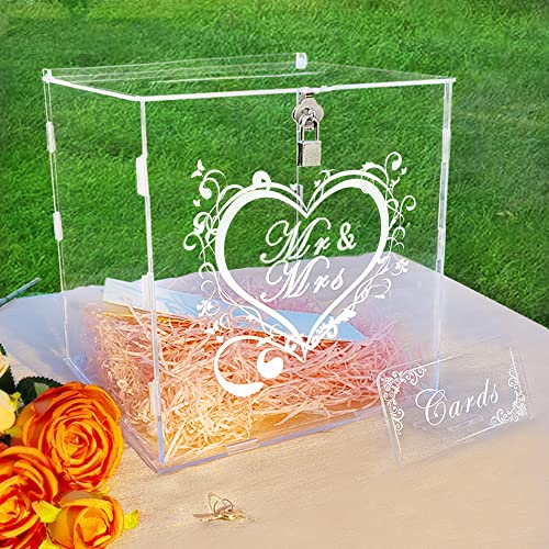 Jolik Neuestes Design Acryl Hochzeitsbox Briefbox Hochzeit Geschenkkarten Box, Große Klar DIY Kartenbox Hochzeit Geldbox mit Schloss für Hochzeit Geburtstag Babyparty Jubiläum Jolik Neuestes Design Acryl Hochzeitsbox Briefbox Hochzeit Geschenkkarten Box, Große Klar DIY Kartenbox Hochzeit Geldbox mit Schloss für Hochzeit Geburtstag Babyparty Jubiläum von Jolik