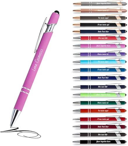 Jolis Papiers - x1 - Stift personalisiert 2 in 1 - Personalisiert Kugelschreiber mit Gravur I Chrom-Metall I in Geschenketui I Softtouch Feeling I schwarz schreiben I integrierter Stylus Jolis Papiers - x1 - Stift personalisiert 2 in 1 - Personalisiert Kugelschreiber mit Gravur I Chrom-Metall I in Geschenketui I Softtouch Feeling I schwarz schreiben I integrierter Stylus von Jolis Papiers
