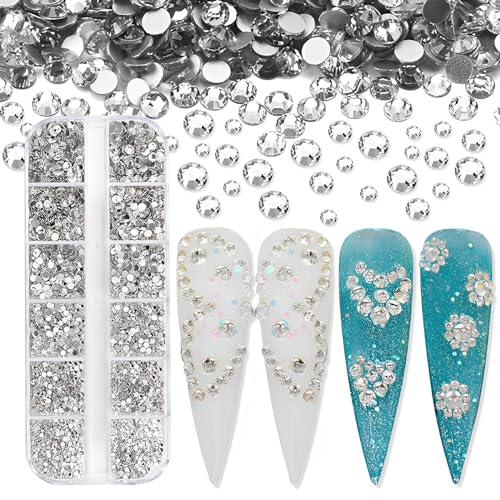 Jollin Glasanhänger mit flacher Rückseite, für Nagelkunst, 6 Größen, SS4 ~ SS12, 3600 Stück Jollin Glasanhänger mit flacher Rückseite, für Nagelkunst, 6 Größen, SS4 ~ SS12, 3600 Stück von Jollin