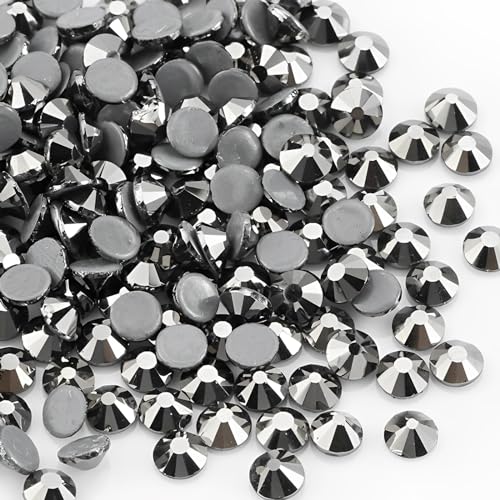 Jollin Hotfix-Kristall-Strasssteine mit flacher Rückseite, Glasdiamanten zum Basteln, Basteln, Dekorationen, Kleidung, Schuhe, 3,2 mm, SS12, Jet Hematit, 2880 Stück Jollin Hotfix-Kristall-Strasssteine mit flacher Rückseite, Glasdiamanten zum Basteln, Basteln, Dekorationen, Kleidung, Schuhe, 3,2 mm, SS12, Jet Hematit, 2880 Stück von Jollin