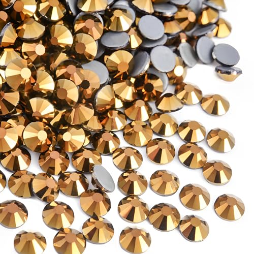 Jollin Hotfix-Kristall-Strasssteine mit flacher Rückseite, Glasdiamanten zum Basteln, Basteln, Dekorationen, Kleidung, Schuhe, 4,8 mm, SS20, Gold-Hämatit, 2880 Stück Jollin Hotfix-Kristall-Strasssteine mit flacher Rückseite, Glasdiamanten zum Basteln, Basteln, Dekorationen, Kleidung, Schuhe, 4,8 mm, SS20, Gold-Hämatit, 2880 Stück von Jollin