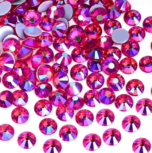 Jollin Hotfix-Kristall-Strasssteine mit flacher Rückseite, Glasdiamanten zum Basteln, Basteln, Dekorationen, Kleidung, Schuhe, 4,8 mm, SS20, Siam AB, 2880 Stück von Jollin