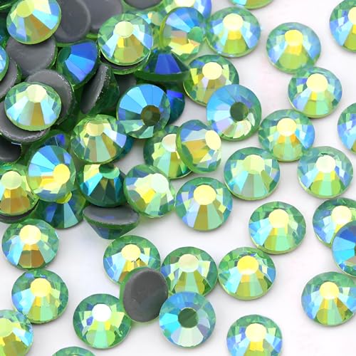 Jollin Hotfix-Kristall-Strasssteine mit flacher Rückseite, Glasdiamanten zum Basteln, Basteln, Dekorationen, Kleidung, Schuhe, 6,4 mm, SS30, Hellgrün, AB 576 Stück Jollin Hotfix-Kristall-Strasssteine mit flacher Rückseite, Glasdiamanten zum Basteln, Basteln, Dekorationen, Kleidung, Schuhe, 6,4 mm, SS30, Hellgrün, AB 576 Stück von Jollin