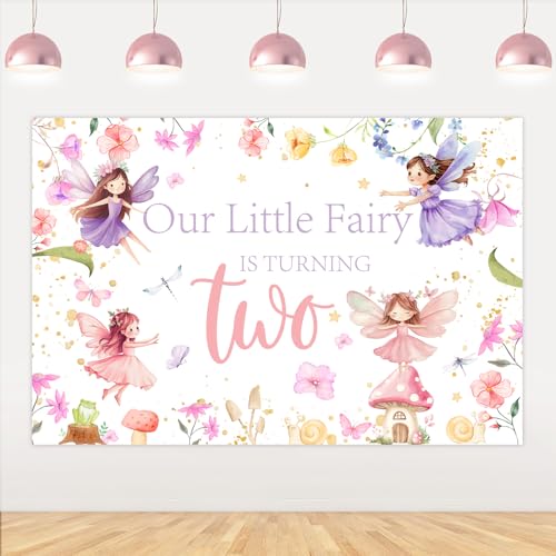 Jollyboom Fairy Baby Shower Dekoration Mädchen, Our Little Fairy is Turning Two Hintergrund Banner 5 × 90 cm Fee Pilz Hintergrund Requisiten für Fee Wald 2. Babyparty Geburtstag Party Dekoration Jollyboom Fairy Baby Shower Dekoration Mädchen, Our Little Fairy is Turning Two Hintergrund Banner 5 × 90 cm Fee Pilz Hintergrund Requisiten für Fee Wald 2. Babyparty Geburtstag Party Dekoration von Jollyboom