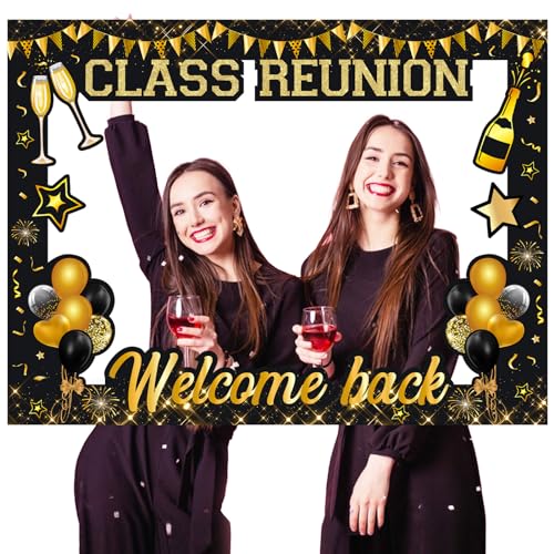 Jollyboom Class Reunion Photo Booth Prop Frame - Black Gold School Decoration for Student Welcome Back Party Jollyboom Class Reunion Photo Booth Prop Frame - Black Gold School Decoration for Student Welcome Back Party von Jollyboom