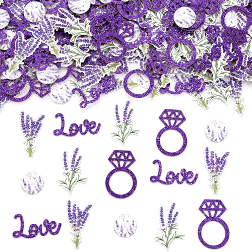 Jollyboom Lavendel Brautdusche Konfetti Lila, 200 Stück Lavendel Braut To Be Dekorationen Lavendel Konfetti Diamant Ring Liebe Glitzer Konfetti für Frauen Bachelorette Hochzeit Verlobung Party Jollyboom Lavendel Brautdusche Konfetti Lila, 200 Stück Lavendel Braut To Be Dekorationen Lavendel Konfetti Diamant Ring Liebe Glitzer Konfetti für Frauen Bachelorette Hochzeit Verlobung Party von Jollyboom