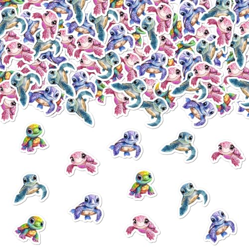 Jollyboom Meeresschildkröte Babyparty Geburtstagsdekorationen, 200 Stück unter dem Meer Geburtstagsdekorationen Konfetti für Ozean-Tierschildkröte Babyparty Tischdekorationen von Jollyboom
