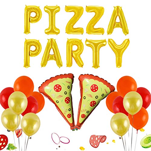Jollyboom Pizza-Party-Dekorationen Pizza-Party-Zeit für Geburtstagsfeier-Babyparty-Dekoration von Jollyboom