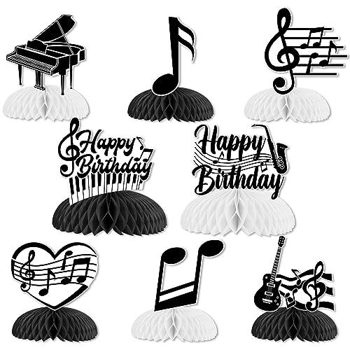 Tischdekorationen mit Musikthema, doppelseitiger Druck, Musiknoten-Mittelstücke, Happy Birthday, Wabe für Tischdekoration, Jungen, Mädchen, Erwachsene, Geburtstagsparty Tischdekorationen mit Musikthema, doppelseitiger Druck, Musiknoten-Mittelstücke, Happy Birthday, Wabe für Tischdekoration, Jungen, Mädchen, Erwachsene, Geburtstagsparty von Jollyboom