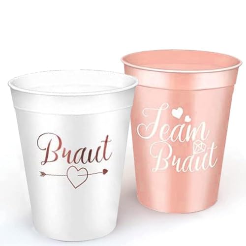 Jolsaawie 16 Stück „Team Bride and Bride to Be Bachelorette Cups“ Bachelorette Cups Dekoration Jolsaawie 16 Stück „Team Bride and Bride to Be Bachelorette Cups“ Bachelorette Cups Dekoration von Jolsaawie