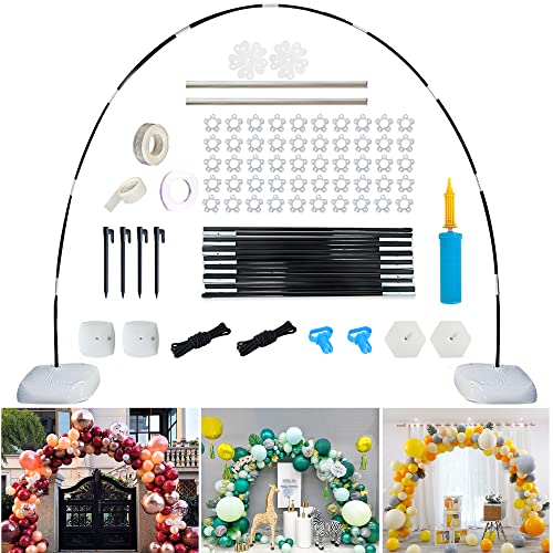 Ballonbogen-Kit,Ballon Girlande mit Basis,Wiederverwendbares Ballon Arch Kit,2.7M hoch & 3M breit Einstellbare Luftballon Bogen für Geburtstag Hochzeit Baby Shower Halloween Deko von Jolyeictor