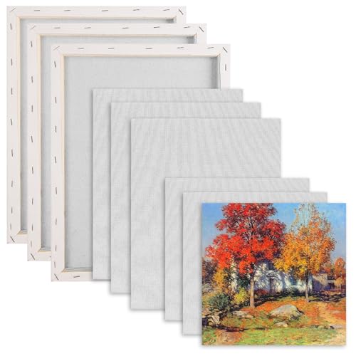 Jomdjmskes 9 Pcs Leinwand zum Bemalen, 100% Säurefreie Baumwolle Keilrahmen Weiß, Malen Canvas Künstlertafelbilder, 3 Größen, 20×20cm, 30×25cm, 40×30cm Leinwände für Acrylfarbe, Aquarell, Öl, Gouache Jomdjmskes 9 Pcs Leinwand zum Bemalen, 100% Säurefreie Baumwolle Keilrahmen Weiß, Malen Canvas Künstlertafelbilder, 3 Größen, 20×20cm, 30×25cm, 40×30cm Leinwände für Acrylfarbe, Aquarell, Öl, Gouache von Jomdjmskes