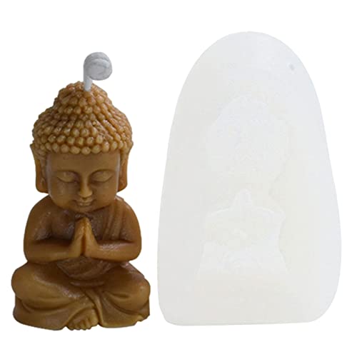 Jomewory Buddha-Silikon-Kerzenform zum Selbermachen, Buddha-Designs, Kerzenformen, wiederverwendbare Silikon-Kerzenform, Mini-Buddha-Statue, Gießform für handgefertigte Seife, Handwerk, Kerze, von Jomewory