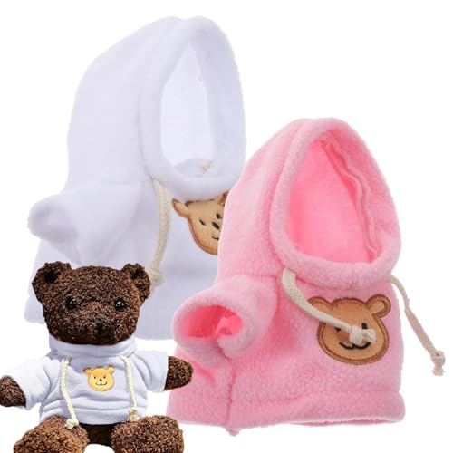 Jomewory Puppenoutfit für Stofftiere, Plüschpuppenkleidung | Plüschtier Bär Puppe Kleidungszubehör,Bequemes Spielzeug-Outfit-Zubehör, Kapuzenpullover, Kleidung für 15,2–20,3 cm große Stofftiere Jomewory Puppenoutfit für Stofftiere, Plüschpuppenkleidung | Plüschtier Bär Puppe Kleidungszubehör,Bequemes Spielzeug-Outfit-Zubehör, Kapuzenpullover, Kleidung für 15,2–20,3 cm große Stofftiere von Jomewory