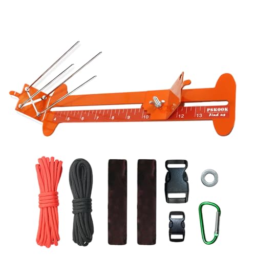 Paracord Armband Jig Kit, Jig Bracelet Maker Mit Fallschirmschnur - Verstellbares Paracord Bracelet Maker Kit Aus Edelstahl - Paracord Braiding Weaving Kit - (Zufällige Seilfarbe), 35 × 10 × 5,5 cm von Jomewory