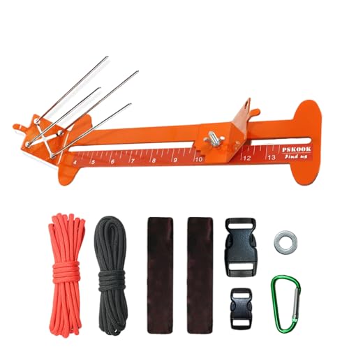 Jomewory Paracord Armband Jig Kit, Bracelet Maker Mit Fallschirmschnur-Verstellbares Kit Aus Edelstahl-Paracord Braiding Weaving Kit-(Zufällige Seilfarbe), 35 × 10 5,5 cm von Jomewory