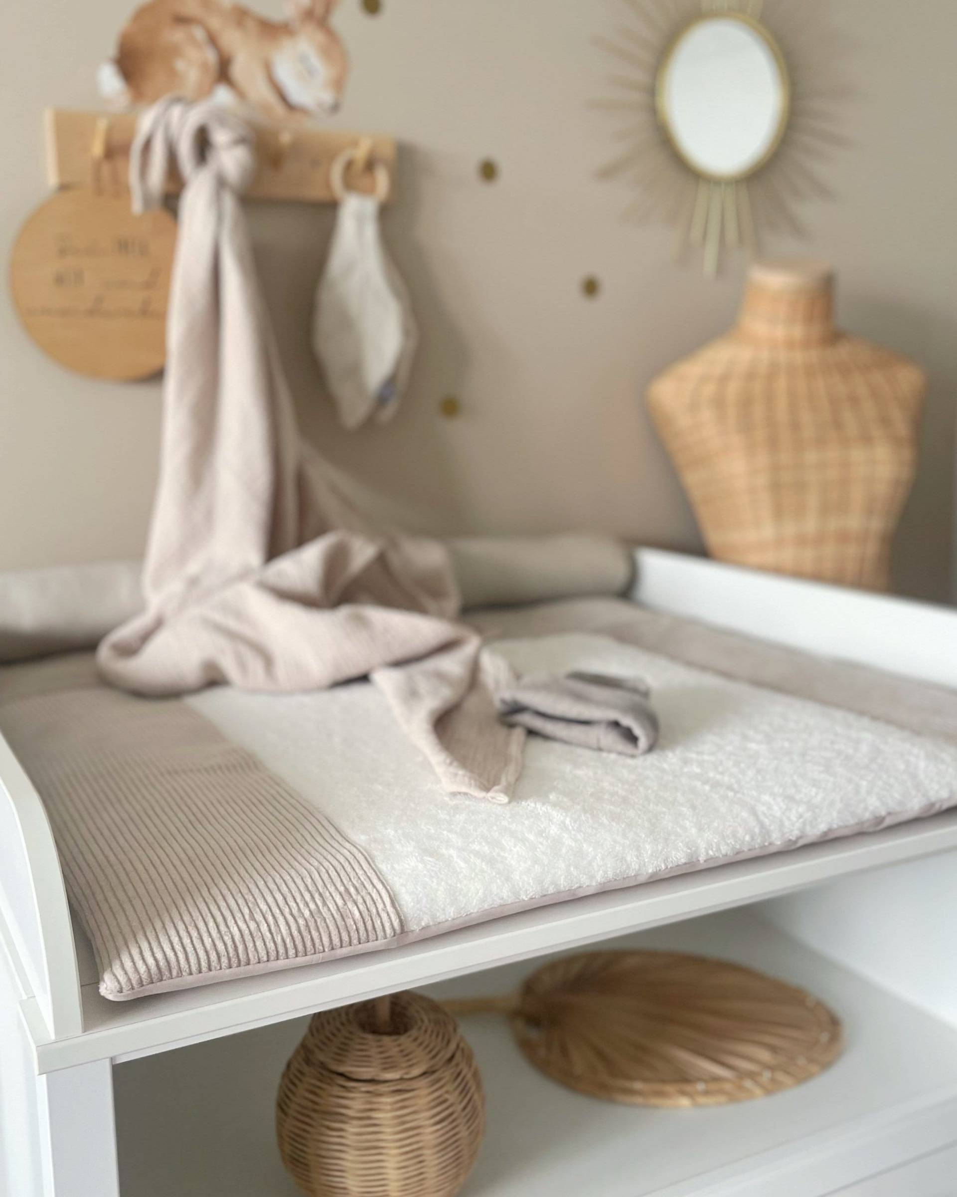 Wickelbezug Cord Sand/Frottee Creme 80x75 77x75 75x75 78x78 cm Nach Maß Individuelle Maße Wickelbezug Cord Sand/Frottee Creme 80x75 77x75 75x75 78x78 cm Nach Maß Individuelle Maße von JonaleeShop
