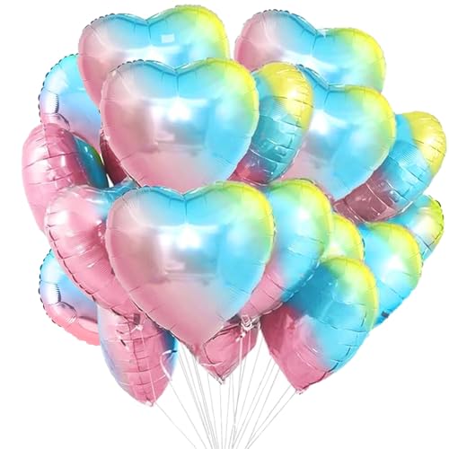 25 Herz Folienballons Pastell Helium Luftballon, Romantisch Deko, Dekoration für Romantische Atmosphäre, Heiratsantrag, Valentinstag Deko und Hochzeit 25 Herz Folienballons Pastell Helium Luftballon, Romantisch Deko, Dekoration für Romantische Atmosphäre, Heiratsantrag, Valentinstag Deko und Hochzeit von Jonami