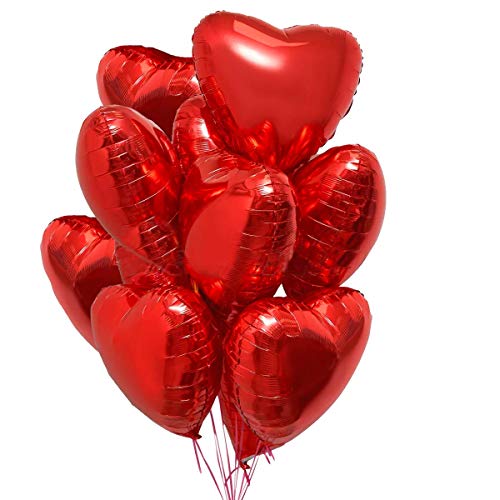 25 Herz Folienballons Rot Helium Luftballon, Romantisch Deko, Dekoration für Romantische Atmosphäre 25 Herz Folienballons Rot Helium Luftballon, Romantisch Deko, Dekoration für Romantische Atmosphäre von Jonami