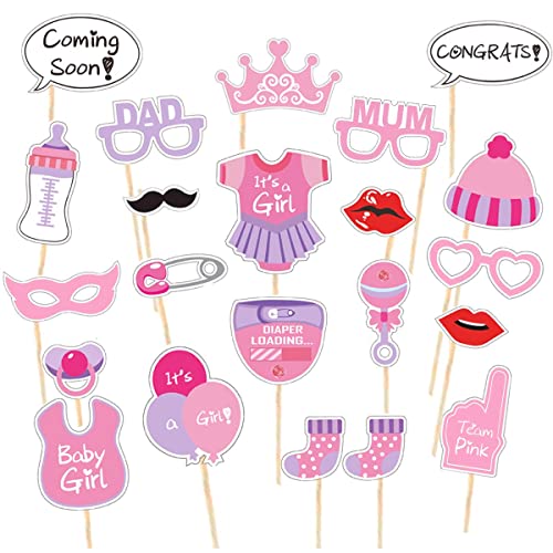 Babyparty Fotorequisiten Mädchen - Baby Shower Fotoaccessoires, Rosa Masken, Neugeborene Foto Stützen, Photo Booth Props fur Baby Party. Babydusche Photobooth Stützen Babyparty Fotorequisiten Mädchen - Baby Shower Fotoaccessoires, Rosa Masken, Neugeborene Foto Stützen, Photo Booth Props fur Baby Party. Babydusche Photobooth Stützen von Jonami